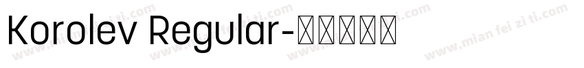 Korolev Regular字体转换